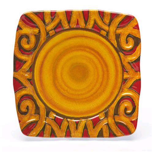 Elite Global Solutions with Base-Relief Scroll Square Platter
