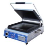 Globe Food Equip Smooth Plate 14" Deluxe Single Sandwich Grill