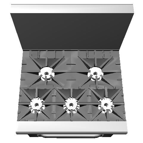 Southbend Natural Gas 36" 5 Burner Restaurant Ultimate Range