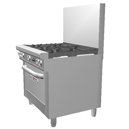 Southbend Natural Gas 36" 5 Burner Restaurant Ultimate Range