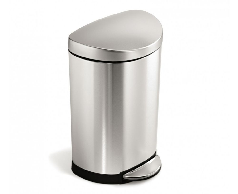 simplehuman&reg; Brushed S/S Step-On 10 L / 2.6 Gal Trash Container
