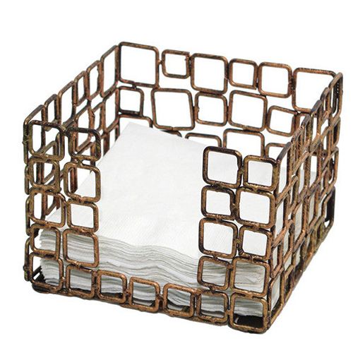 Front Of The House Coppered Link Beverage Napkin Holder