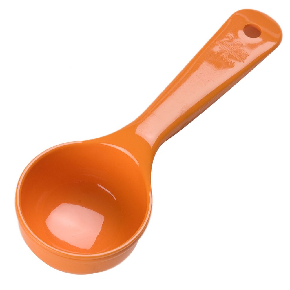 Carlisle&reg; Measure Miser&reg; 2.5 Oz. Orange Portion Control Spoon