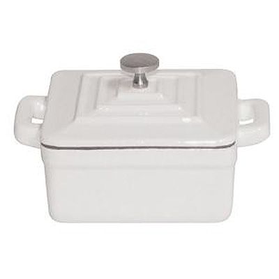 Paderno World Cuisine White 8-1/2 Oz. Mini Dutch Oven