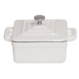 Paderno World Cuisine White 8-1/2 Oz. Mini Dutch Oven