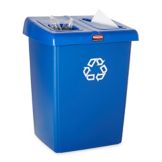 Rubbermaid&reg; 2-Stream Glutton&reg; Blue Recycling Station
