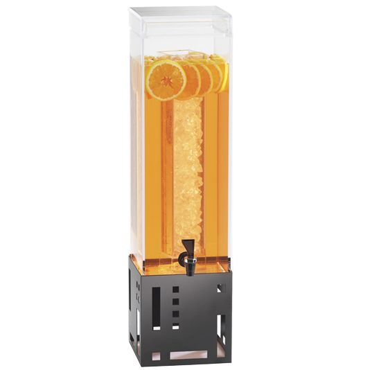 Cal-Mil Squared Black 3 Gallon Beverage Dispenser