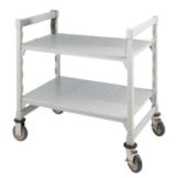 Cambro 36" x 24" Speckled Gray Camduction Cart for Charger