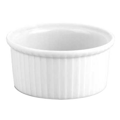 Steelite International Pillivuyt White Plisse 4 Oz. 3" Ramekin