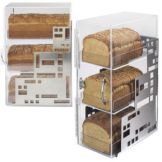 Cal-Mil Squared Stainless Steel 3-Tier Bread Case