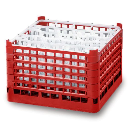 Vollrath&reg; Signature 20-Compartment Full Size Red Glass Rack