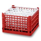 Vollrath&reg; Signature 20-Compartment Full Size Red Glass Rack