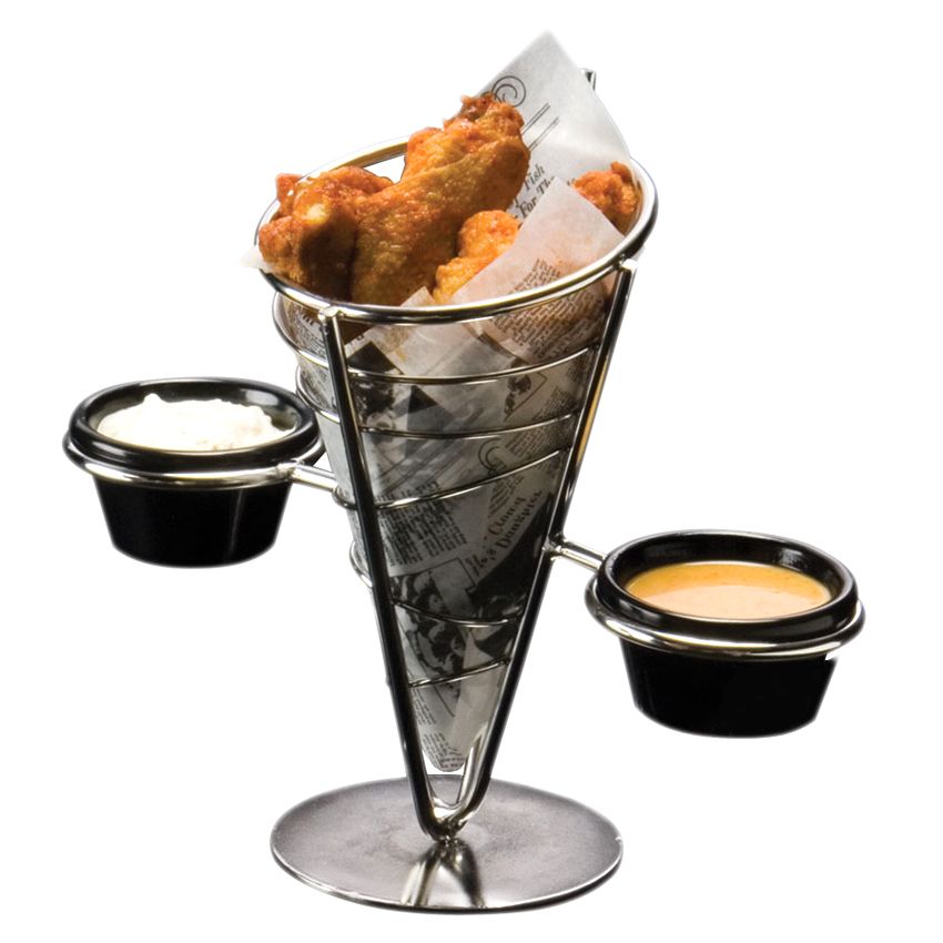 American Metalcraft S/S 10-1/2" Round 1-Cone Basket