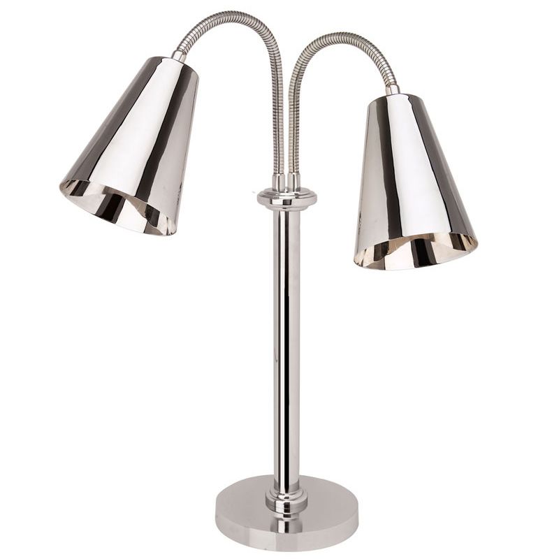 Eastern Tabletop Chrome Self Standing Double Cone Lamp