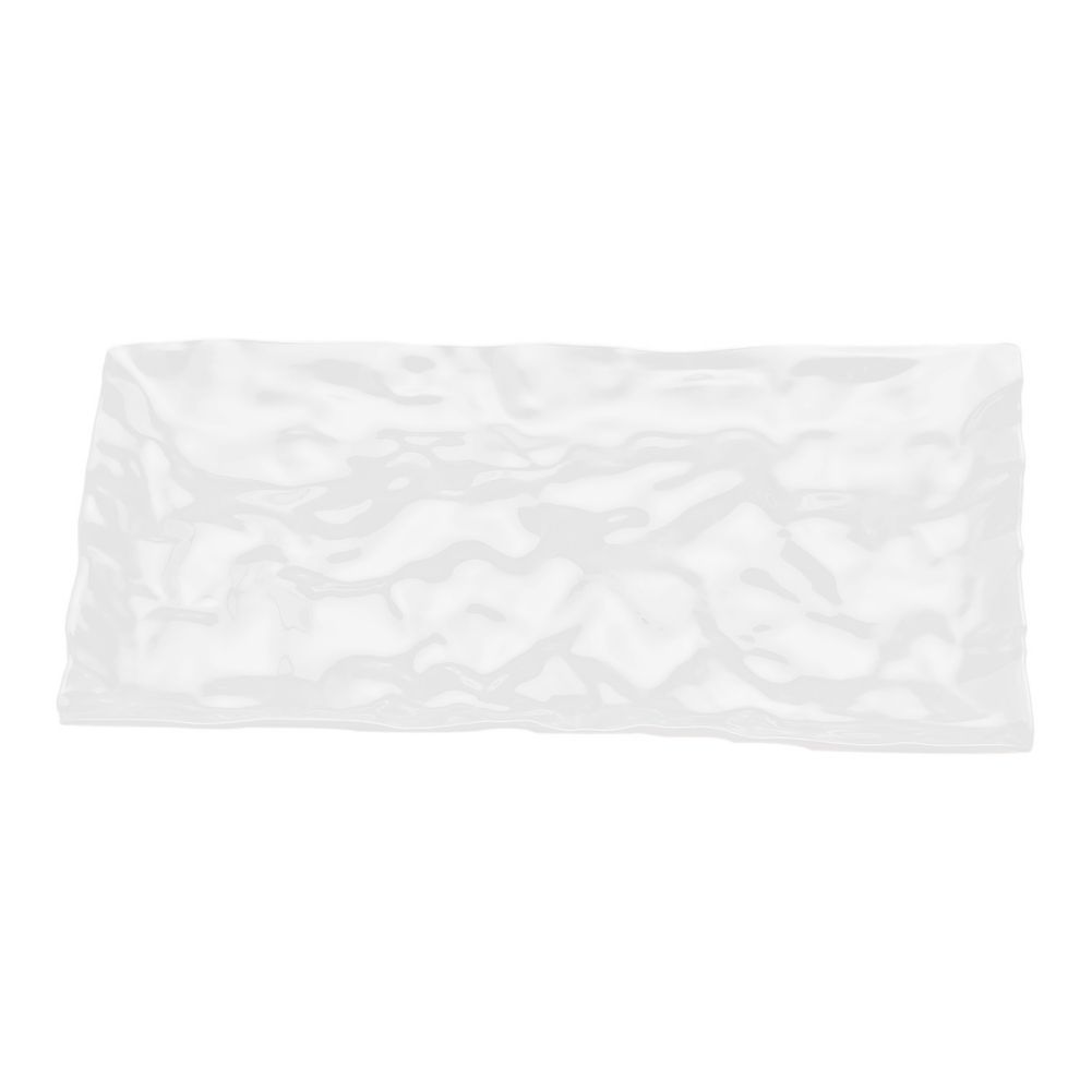 EMI Yoshi&reg; Contemplate White Plastic 5" x 10-3/4" Tray