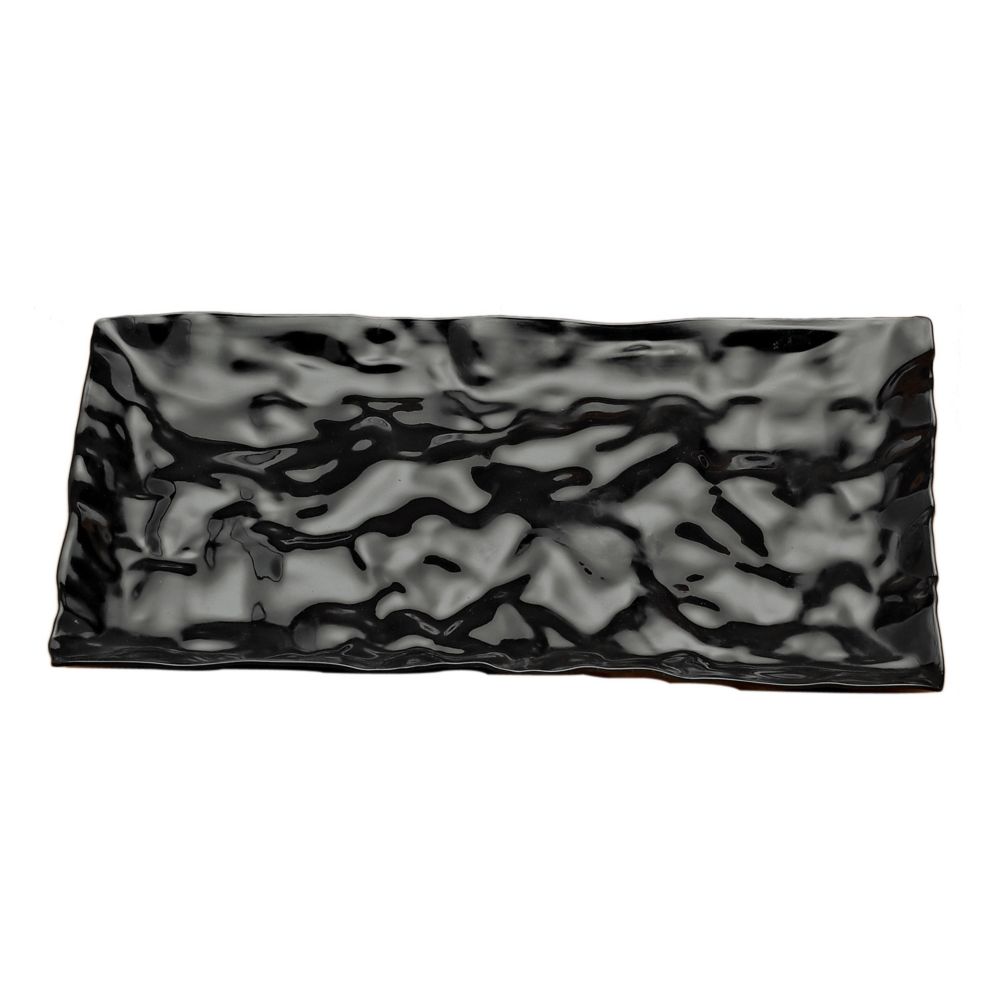 EMI Yoshi&reg; Contemplate Black Plastic 5" x 10-3/4" Tray