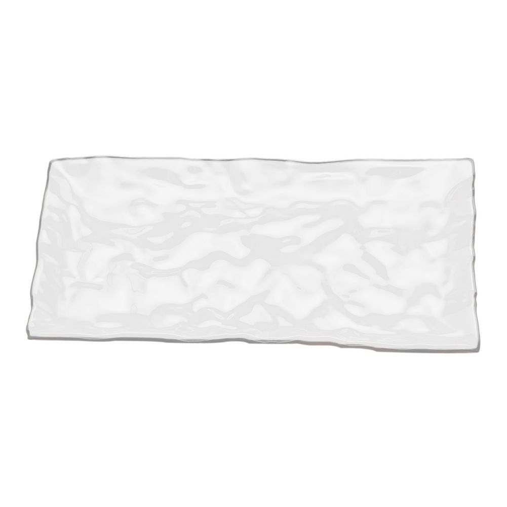 EMI Yoshi&reg; Contemplate White Plastic 5" x 10-3/4" Tray