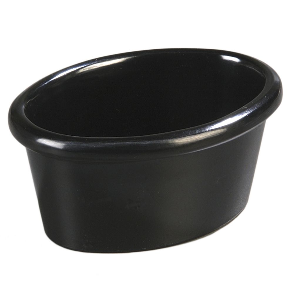 Carlisle Black 3 Oz. Oval Ramekin