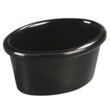 Carlisle Black 3 Oz. Oval Ramekin