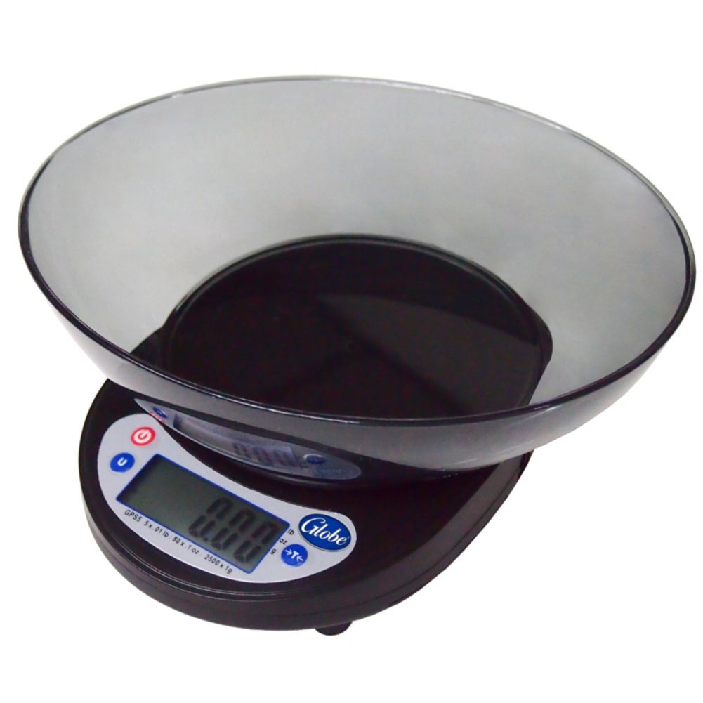 Globe 5 Lb. Digital Portion Control Scale with Ingredient Bowl