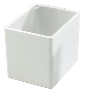 Cal-Mil 4" x 4" x 4" White Melamine Jar
