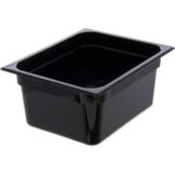 Carlisle&reg; Top Notch&reg; Black Half Size 6" Deep Food Pan