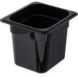 Carlisle Black 1/6 Size Pan Top Notch Food Storage Container