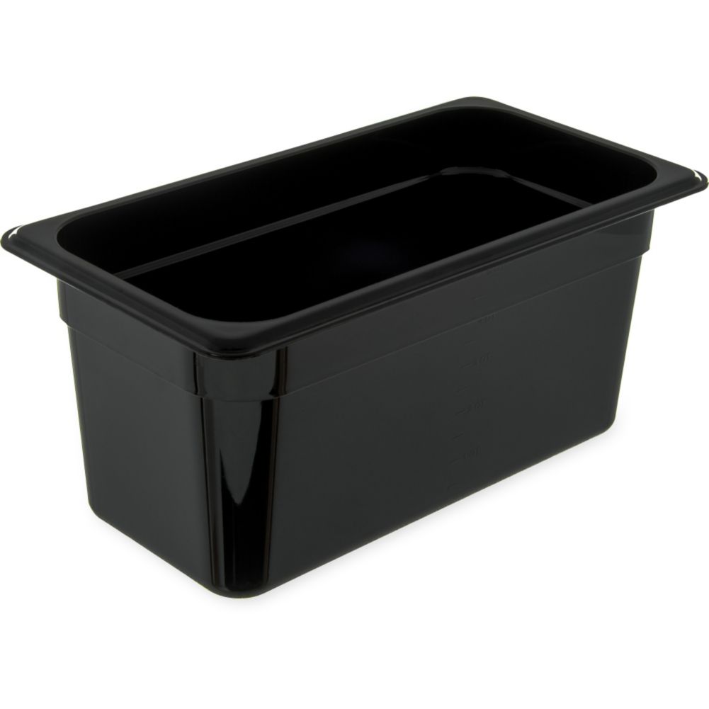 Carlisle Black Deep 6" 1/3 Size Pan