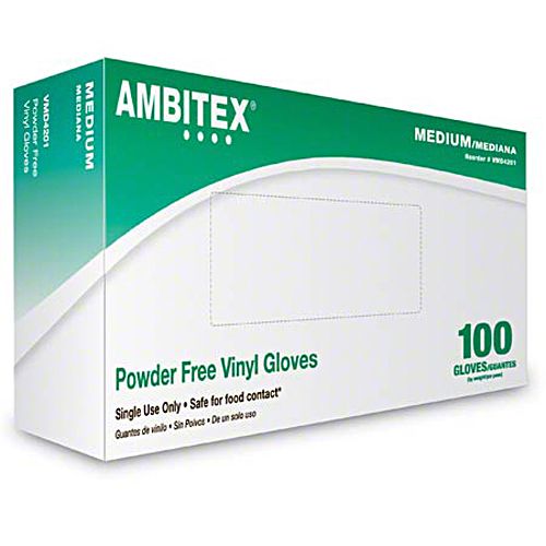 Tradex International Medium Weight Large P/F Vinyl Glove