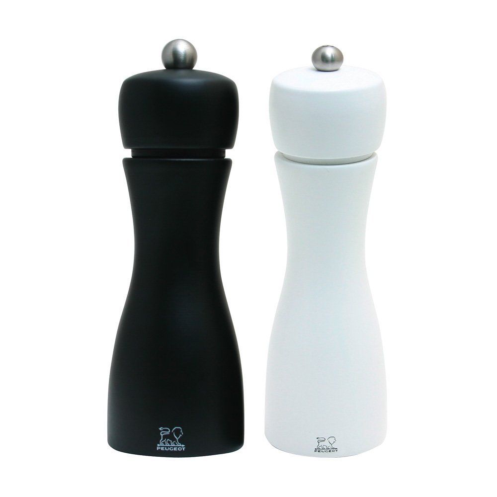 Peugeot Black Matte Tahiti 6" H Pepper Mill Set