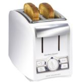 Hamilton Beach White SmartToast Extra Wide 2 Slice Toaster