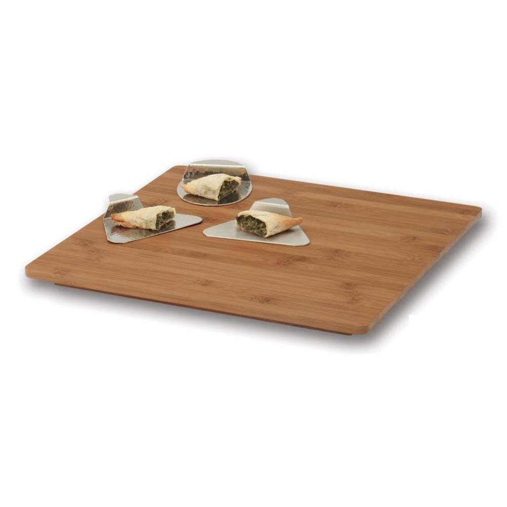 American Metalcraft 14-3/8" Square Bamboo Platter