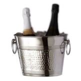 American Metalcraft Oval 2-Bottle Hammered S/S Wine Bucket