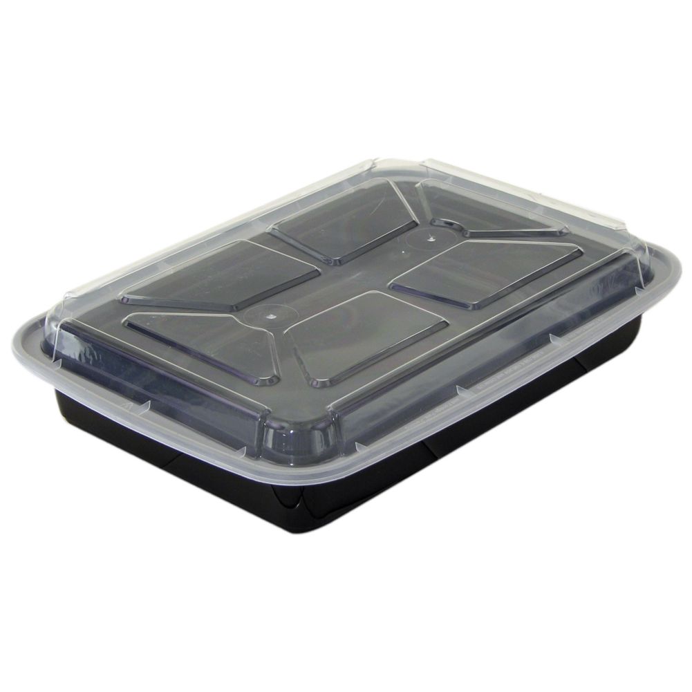 Newspring&reg; VERSAtainer&reg; 16 Oz. Black Rectangular Container