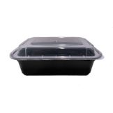 Newspring&reg; VERSAtainer&reg; 24 Oz. Black Rectangular Container