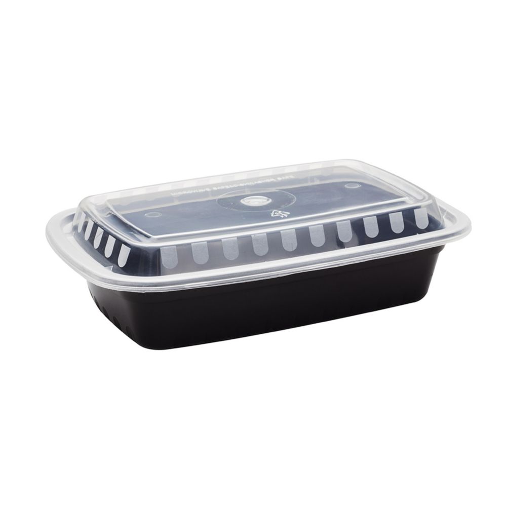 Newspring&reg; VERSAtainer&reg; 24 Oz. Black Rectangular Container
