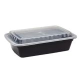 Newspring&reg; VERSAtainer&reg; 38 Oz. Black Rectangular Container