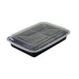 Newspring&reg; VERSAtainer&reg; 58 Oz. Black Rectangular Container