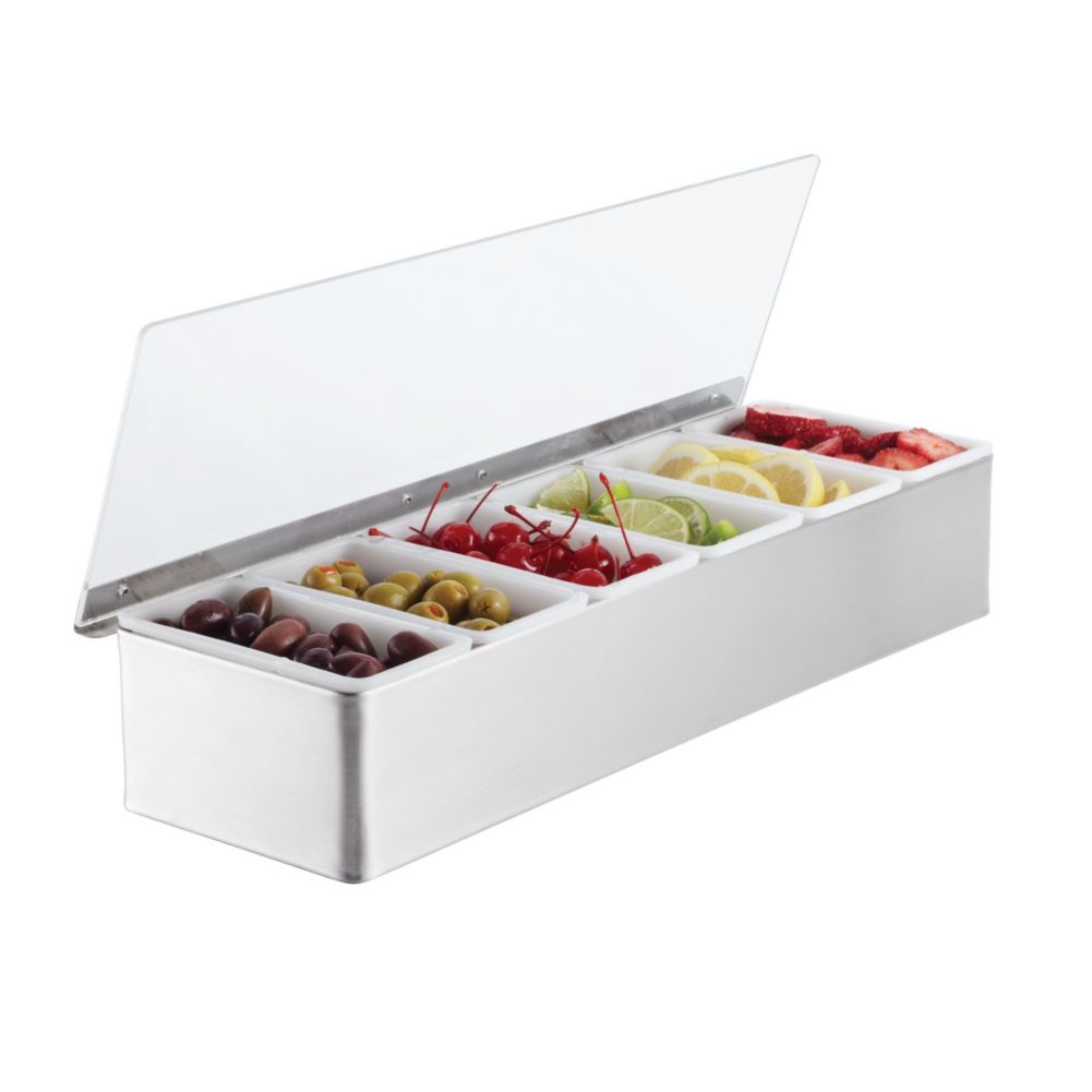 American Metalcraft S/S 6-Compartment Condiment Dispenser