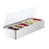 American Metalcraft S/S 6-Compartment Condiment Dispenser