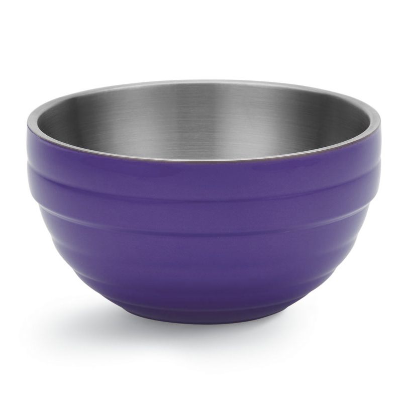 Vollrath&reg; 10.1 Qt. Passion Purple Double Wall Round Bowl