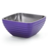 Vollrath&reg; 0.75 Qt. Passion Purple Double Wall Square Bowl