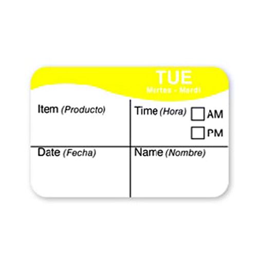 DayMark&reg; DissolveMark&trade; Cross Hair Tuesday Day Label