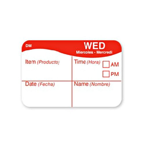 DayMark&reg; DissolveMark&trade; Cross Hair Wednesday Day Label