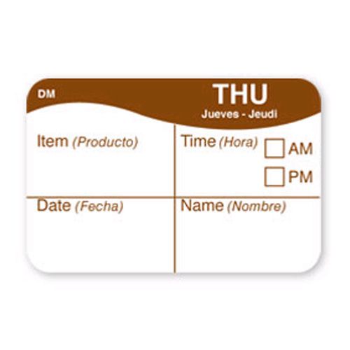DayMark&reg; DissolveMark&trade; Cross Hair Thursday Day Label