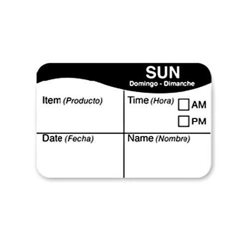 DayMark&reg; DissolveMark&trade; Cross Hair Sunday Day Label