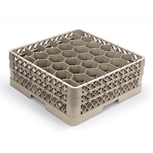 Traex&reg; 30-Compartment 10-5/16" Full Size Beige Glass Rack