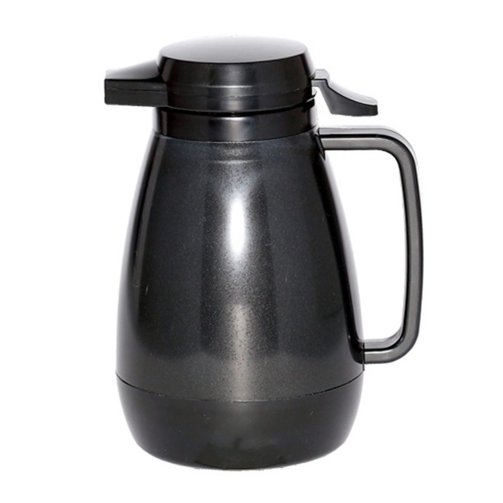 Service Ideas 6 Liter Black Thermo-Serv Push-Button Server
