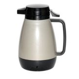 Service Ideas 6 Liter Black/ Metallic Thermo-Serv Push-Button Server