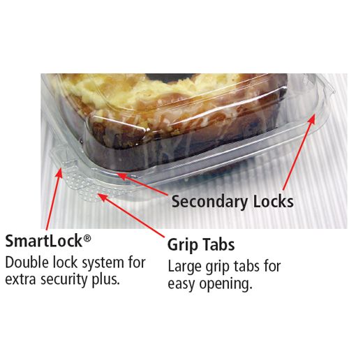 Pactiv Hinged Clear Plastic Container
